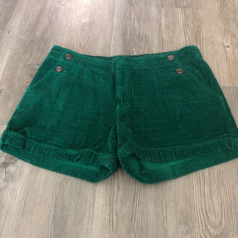 Anthropologie - Green Corduroy Shorts - Sz. 10